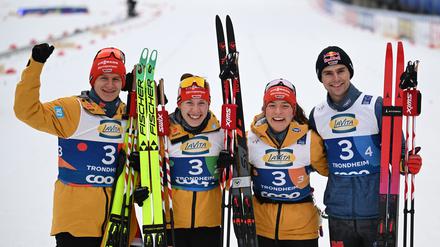 Titelk&auml;mpfe in Trondheim: Norwegen zu stark: Kombi-Mixed erf&uuml;llt WM-Pflicht mit Silber