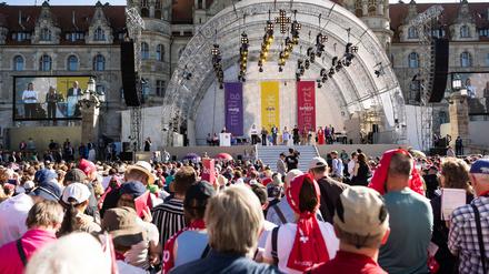Evangelische Kirchen: Von Scholz bis Merkel: Kirchentag setzt politische Akzente