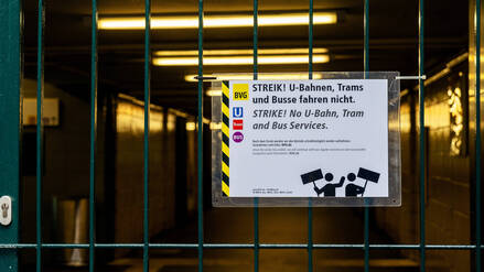 Bundesweite Warnstreiks im Nahverkehr: BVG-Besch&auml;ftigte in Berlin legen Freitag und Samstag die Arbeit nieder