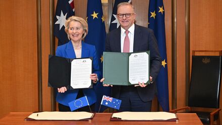 &bdquo;Starkes Signal an den Rest der Welt&ldquo;: EU und Australien einigen sich auf Freihandelsabkommen